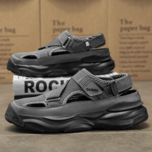 Fashion Designer Men’s Sandals Breathable Casual Shoes for Men Outdoor Non Slip Beach Sandals 2024 New Male Platform Sandalias