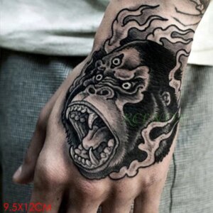 Waterproof Temporary Tattoo Sticker eagle Crow Gothic eye Fake Tatto Flash Tatoo Hand back Arm art Tattoos for boy Women Men