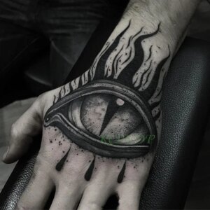 Waterproof Temporary Tattoo Sticker eagle Crow Gothic eye Fake Tatto Flash Tatoo Hand back Arm art Tattoos for boy Women Men
