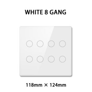 4×4 Brazil Tuya WiFi Smart Switch,AC 110-220V Touch Panel 4/6/8 Gang Light Switch,APP Control work with Alexa,Google Home