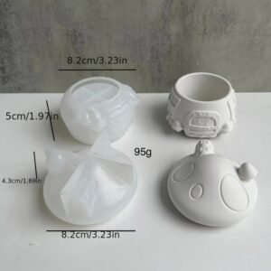 3D Mushroom House Silicone Mold – DIY Aromatherapy Gypsum Candle Jar and Jewelry Box – Epoxy Resin Home Decor