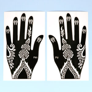 Temporary Tattoo Stencil Hand Henna DIY Body Art Sticker Template Wedding Tool Professional India Fashion Decal Flower Stencil