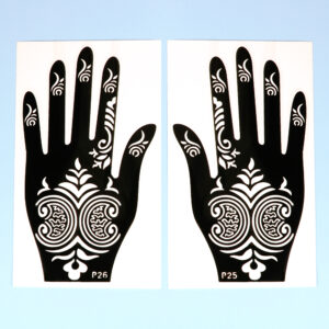 Temporary Tattoo Stencil Hand Henna DIY Body Art Sticker Template Wedding Tool Professional India Fashion Decal Flower Stencil