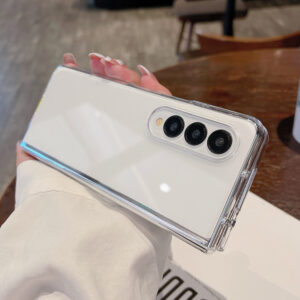 Acrylic Transparent Phone Case For Samsung Galaxy Z Fold 5 4 3 Fold5 ZFold5 ZFold3 Fold3 Shockproof Protective Hard Back Cover