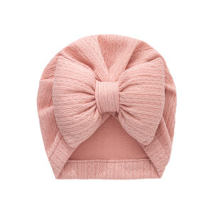 Lovely Bowknot Knitted Baby Hats Cute Solid Baby Girls Boys Turban Bonnet Soft Newborn Infant Cap Kids Lace Beanies Headwraps