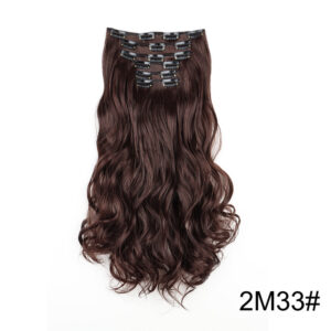 WIGSIN 24Inch Synthetic Long Wavy Curly Clip-In Hair Extensions Hairpieces Daily Hair Accessories for Women