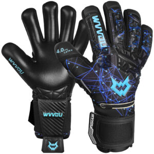 WVVOU Soccer Goalie Gloves for Adults and Youth, High Performance Goalkeeper Gloves with 5 Detachable Finger Saves