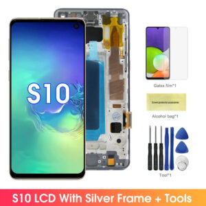 Screen for Samsung Galaxy S10 Plus S10+ G975 G975F Lcd Display Digital Touch Screen with Frame for Samsung Galaxy S10 Assembly