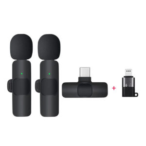 Wireless Lavalier Microphone Portable Audio Video Recording Mic for iPhone Android Long battery Live Tiktok Broadcast Gaming