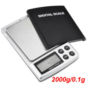 Electronic 2kg 2000G/0.1G 500G/0.01G Digital LCD Pocket Jewelry Gold Gram Balance Weight Mini Scale Backlight by AAA Battery