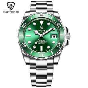 2024 LIGE New Watch Men Automatic Mechanical Tourbillon Clock Fashion Sport Diving Watch 100ATM Waterproof Luminous Watches Mens