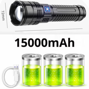 2000W 990000000LM Ultra Bright Torch Built-in 1500mah Flash Light Emergency Spotlights Long 15000M Most Powerful Led Flashlights