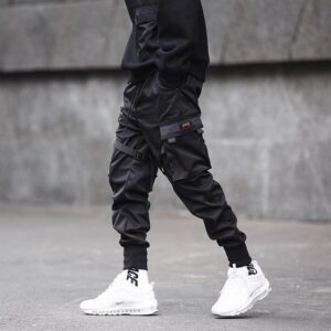 New Streetwear Men’s Multi Pockets Cargo Harem Pants Hip Hop Casual Male Track Pants Joggers Trousers Fashion Harajuku Men Pants