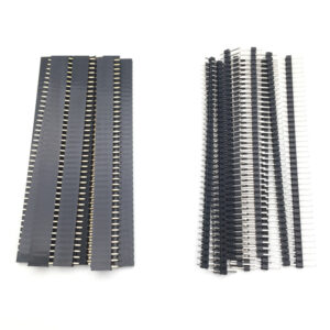 20pcs 10 pairs 40 Pin 1×40 Single Row Male and Female 2.54 Breakable Pin Header PCB JST Connector Strip for Arduino Black