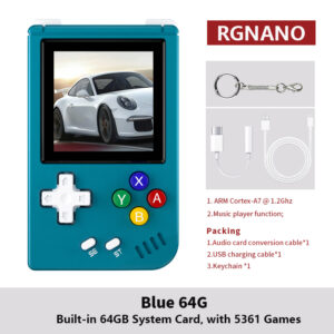 ANBERNIC RG Nano Pocket Retro Handheld Game Console Metal Shell 1.54″ IPS Screen Linux 1050mAh Classic Game Player Hi-fi Speaker