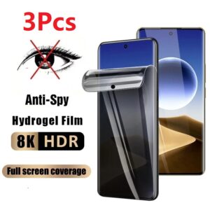 3Pcs Screen Protector For Samsung Galaxy A54 A34 A24 A14 A04 E A04S A13 4G A23 A33 A53 A73 5G A15 A25 A35 Privacy Hydrogel Film