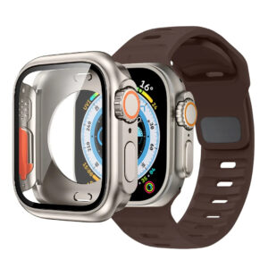 Case+Strap For Apple Watch Band 45mm44mm41mm 42 40mm Smart Silicone Bracelet Iwatch Series 3 4 5 6 Se 7 8 9 Change To Ultra Case
