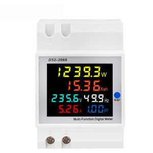AC monitor 110V 220V 380V 100A Voltage Current Power Factor Active KWH Electric energy Frequency meter VOLT AMP