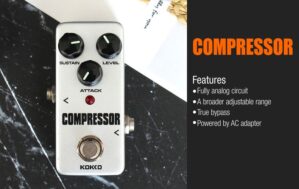 KOKKO Electric Guitar Effects Pedal Compressor Mini Tuner Distortion Overdrive True Bypass Pedal Electric Guitar Accessories