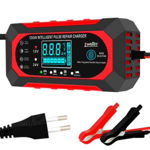 Car Battery Charger 24V 12V 10A Car Motorcycle Battery Charging Device Lead-acid Battery Pulse Repair Smart Digital LCD Display