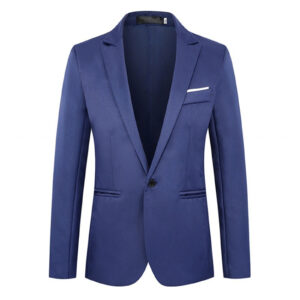 Men Blazer Jackets 2024 Solid Color Long Sleeve Lapel Slim Fit Business Blazer Suit Coat Outwear Brand Mens Casual Blazers Coats