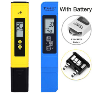 TDS Meter Digital Water Tester High Accuracy Digital 0-14 PH Meter Tester 0-9990ppm TDS&EC LCD Water Purity PPM Aquarium Filter