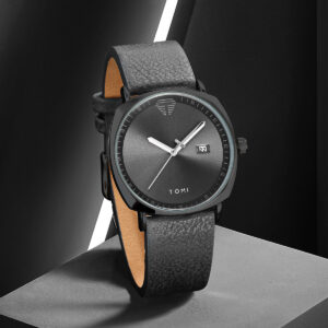 TOMI Men’s Watch Minimalist Fashion Sports Watch Calendar Leather Casual Quartz Watch