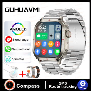 For Xiaomi Rugged Military GPS Smart Watch Men AMOLED HD Screen Heart Rate Bluetooth Call Waterproof Outdoor SmartWatch 2024New