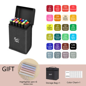 24/36/48/60/80/120/168/262 Colors Alcohol Drawing Markers Dual Tip Permanent Art Sketch Markers for Illustration School Supplied