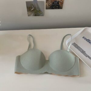 Seamless Half Cup Cloud Nude Underwear Women Small Breast Gathering Support Anti-Sagging Soft Support Wireless Bra