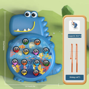 Dinosaur Simple Magnetic Fishing Toys Play Rod Game Toys for Children Baby Montessori with Rod Kids Educational Rotating Gift