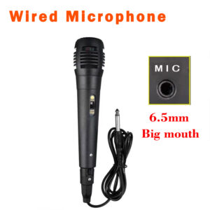 Home Speaker 6.5mm Microphone Trolley Speaker Karaoke Microphone Wired Recording Studio Microphone