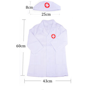 Simulation doctor nurse work Children Uniform Cross Coat Halloween Costume Kids Cosplay Baby Toys Set Fancy Party birthday