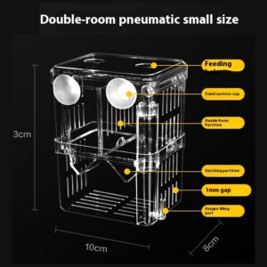 S/L/XL Aquarium Breeder Box Fish Breeding Isolation Box Fish Hatchery Acrylic Divider Shrimp Clownfish Aggressive Fish Injured