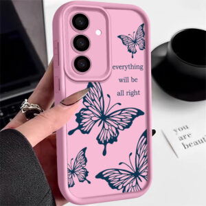 Butterfly Case For Samsung Galaxy S24 S23 S22 Ultra S21 S20 FE A14 A34 A15 A35 A52 A53 A54 5G Shockproof Silicone Soft Cover