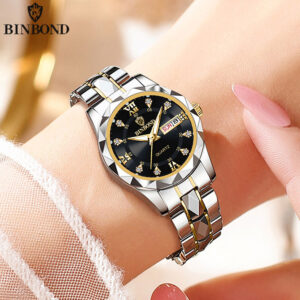 BINBONG Women Watches Luxury Fashion Ladies Quartz Watch Waterproof Luminous Date Stainless Stain Wristwatch Girlfriend Gift