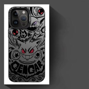 Anime Pokemons Gengar Phone Case for iPhone 15 Pro Max 12 Pro X 11 13 14 Plus XS Max XR 14 Fashion TPU Silicone Soft Cover