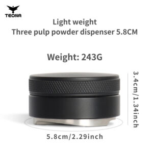 Coffee Distributor Espresso Distribution Tool/Leveler 3 Angled Slopes Adjustable Palm Tamper Fits 51/53/58mm Portafilter