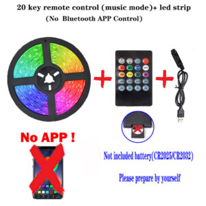 5V USB RGB Led Strip Light Bluetooth App Infrared Remote Control Led Tape Belt for Room Home TV Backlight Atmosphere Decor Lamp