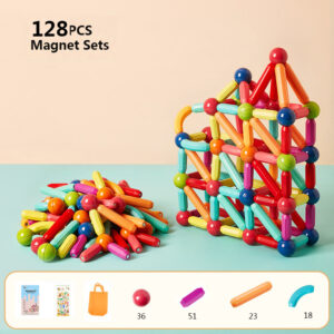 Magnetic Building Sticks Blocks Toy For Toddlers Montessori Stem Educational Construction Set Magnet Toys For Kids
