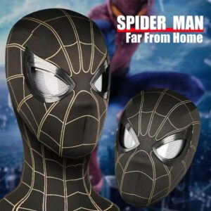 Spiderman Mask Eyes Movable Remote Control Peter Parker Spiderman toys children Halloween Cosplay Costume Mask Christmas Gifts