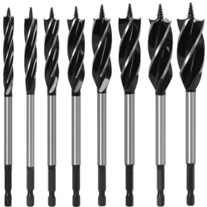 10-35mm Woodworking Twist Drill Bit Set Long Four-slot Four-blade Woodworking tools Hole Opene For Door Lock Wood Slotting Tools
