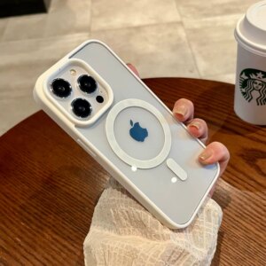 Luxury Shockproof Magsafe Wireless Charge Case for iPhone 15 14 Plus 13 12 Mini 11 Pro X XR XS Max Clear Magnetic Bumper Cover