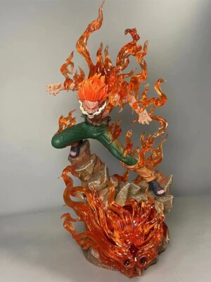 Naruto Might Guy Figure Ten Years of Shinobi Anime Action Figure With Light Immortal Sitting Model Collection Toy Gift Pvc