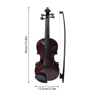 Simulated Violin Music Practice Violin for Beginners Violin Kit Musical Instrument Exquisite Props Gifts Adjustable Strings