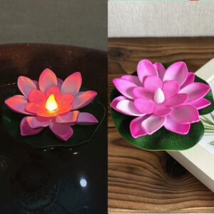 6PCS LED Lotus Night Lamp Floating Water Sensor Flower Lamp Garden Fish Tank Decor Festive Party Accessories Wishing Lotus Light