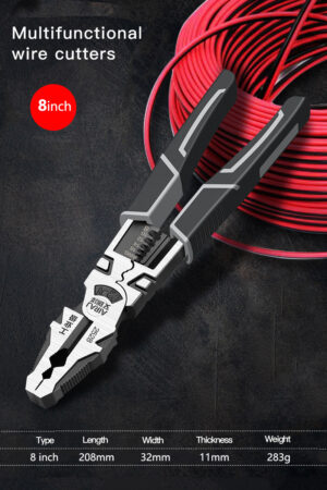 AIRAJ 7/9 inch Multifunction Pliers Combination Pliers Stripper Crimper Cutter Heavy Duty Wire Pliers Diagonal Pliers Hand Tools