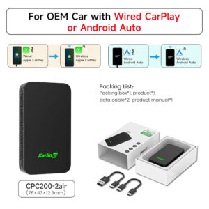 CarlinKit 5.0 & 4.0 Wireless CarPlay Mini Adapter Android Auto Dongle Smart Car Play Box for iOS & Android BT Wifi Auto Connect