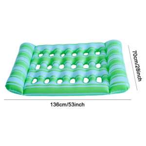 Inflatable Floating Bed Pool Floating Lounger with Headrest Inflatable Water Hammock Recliner Swimming Pool Party Air Mattress