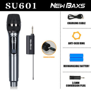 Wireless Microphone 2 Channels UHF Professional Handheld Mic Micphone For Party Karaoke Professional Church Show Meeting